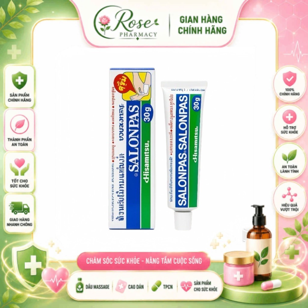 KEM XOA BÓP SALONPAS CREAM THÁI LAN 30G – HỖ TRỢ GIẢM ĐAU NHỨC CƠ KHỚP