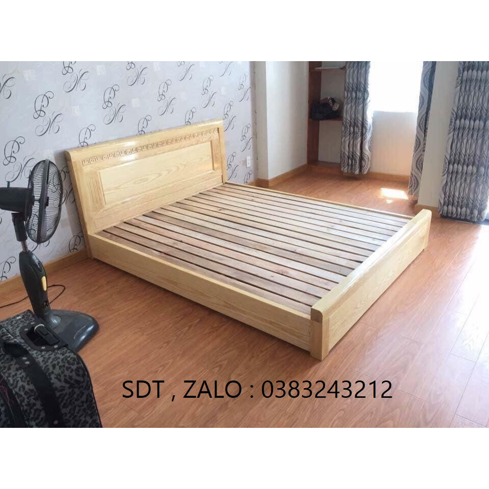 giường ngủ gỗ sồi 1m6x2m đẹp rẻ