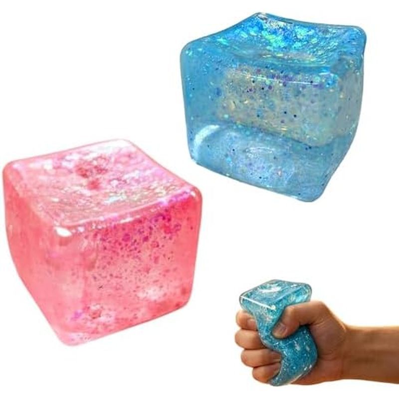 Premium Block Squishy – Ice Cube Squishies dành cho người lớn, Squishy Cube, Stress Cube (Xanh)