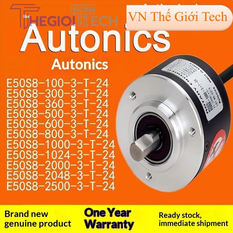 ENCODER AUTONICS E50S8 E50S8-60-100-120-200-360-500-600-800-1000-1024-3-T-N-5-24 BỘ MÃ HÓA VÒNG QUAY