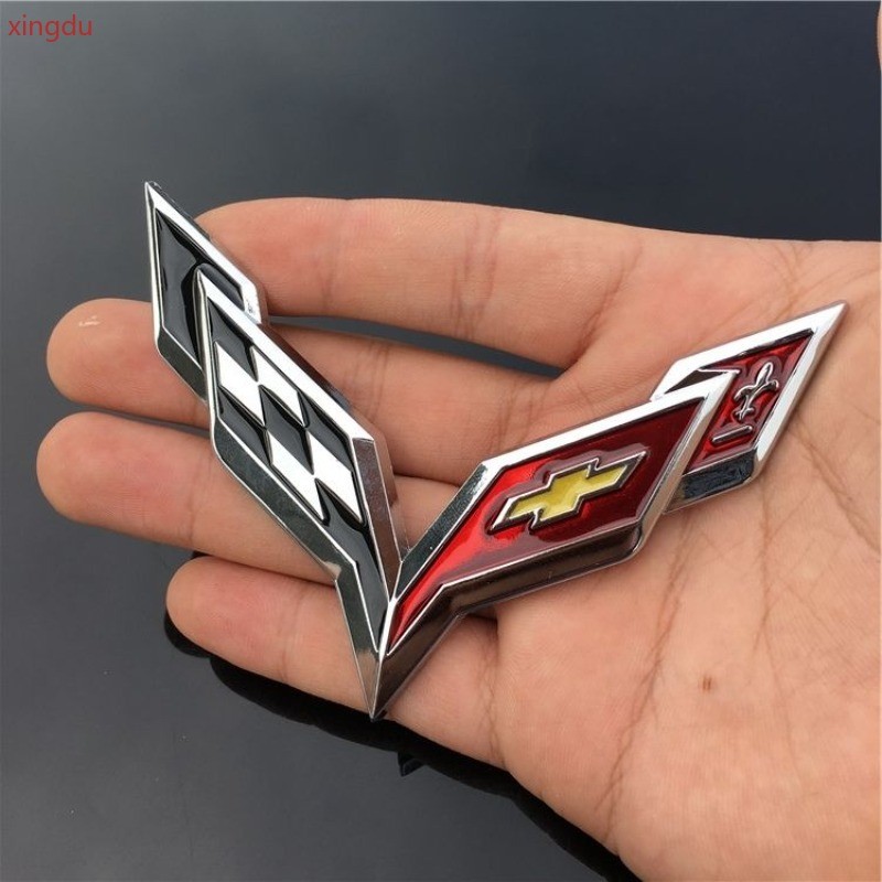 Nhãn dán xe Corvette F1 thích hợp cho Chevrolet Cruze Malibu nhãn dán xe kim loại sửa đổi logo F1