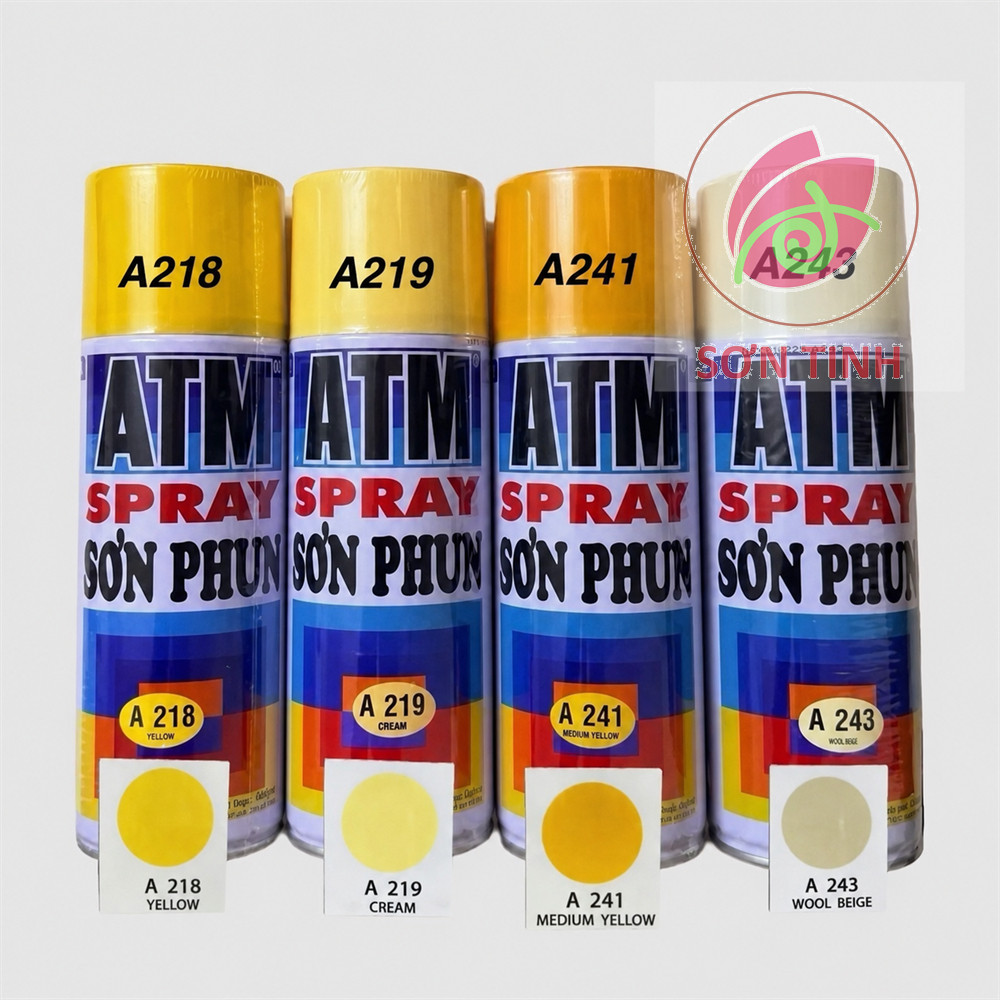 Sơn ATM Màu Vàng A218, Vàng Kem A219, Vàng nghệ A241, Beige A243