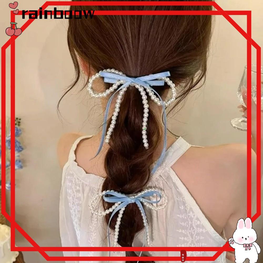 RAINBOW Cổ Tích Barrettes, Kẹp Đầu Sau Nơ Thiết Kế Ruy Băng Phong Cách Nữ Barrettes Barrettes