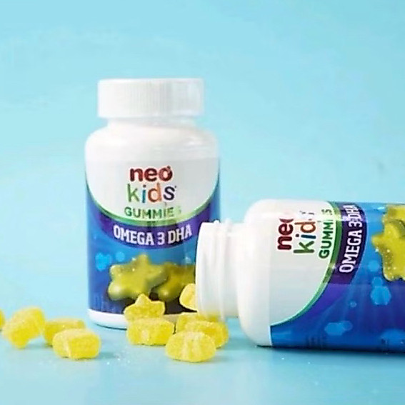 neo kids Gummies Omega 3 DHA cung cấp DHA vi tảo giúp bé thông minh hơn và cung cấp choline cho bé g