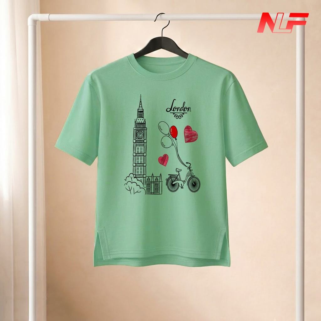 Áo Thun Tay Lỡ Xẻ Tà London XT-084 - NLF Store