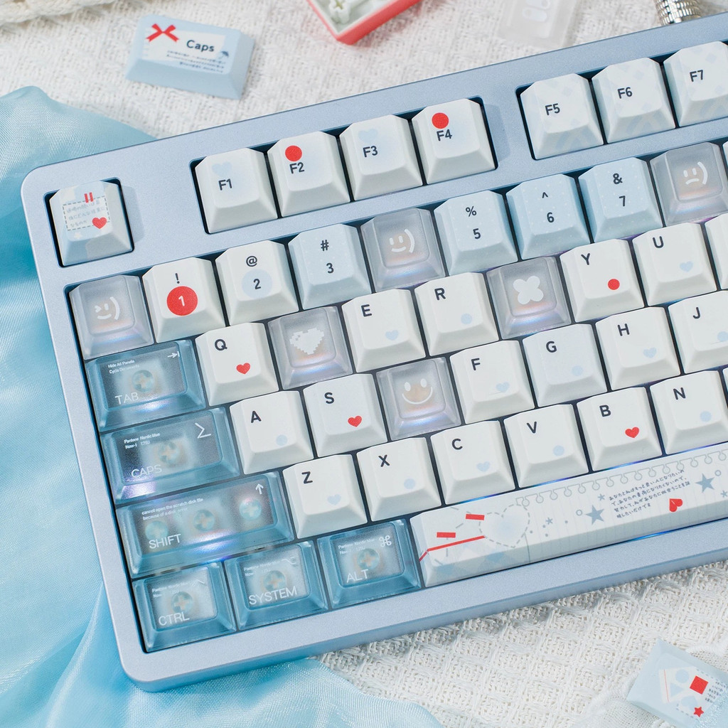 Whisper Keycap Cherry / MOA Profile 140 Phím PBT Thuốc nhuộm năm mặt thăng hoa Aula F75 F99 RK100 Mi