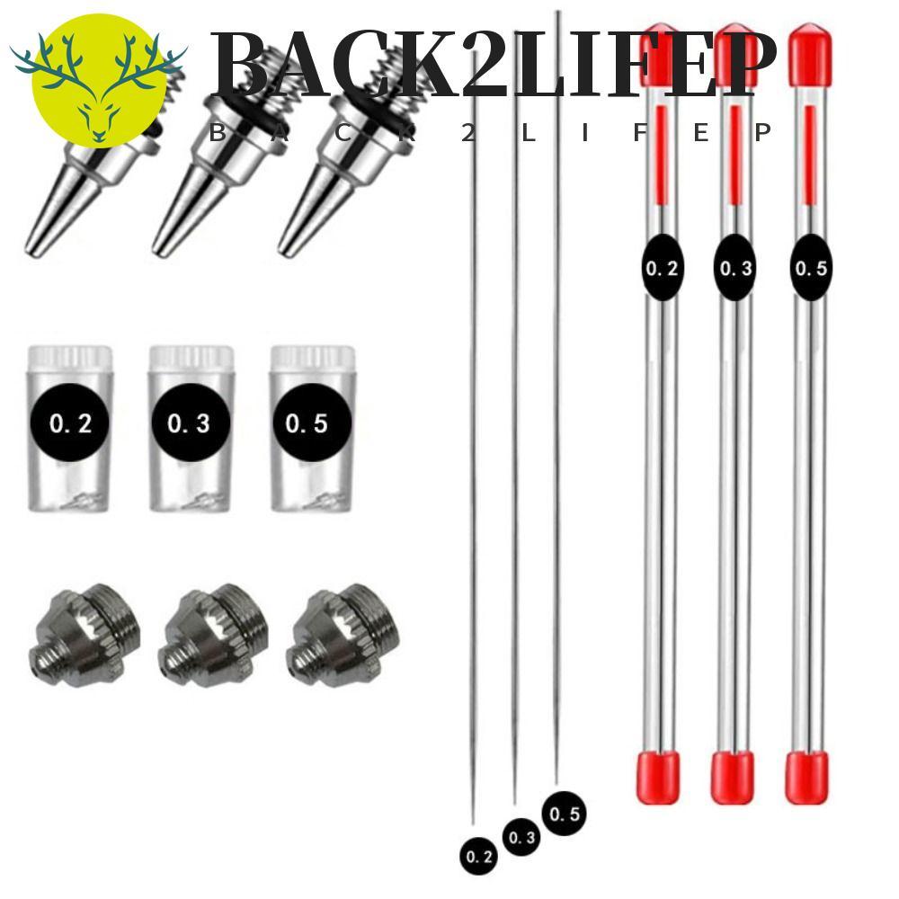 BACK2LIFEP Airbrush Kim phun sơn Dụng cụ phun sơn Phụ kiện phun kim Vòi phun Air Brush Cap cho Airbr