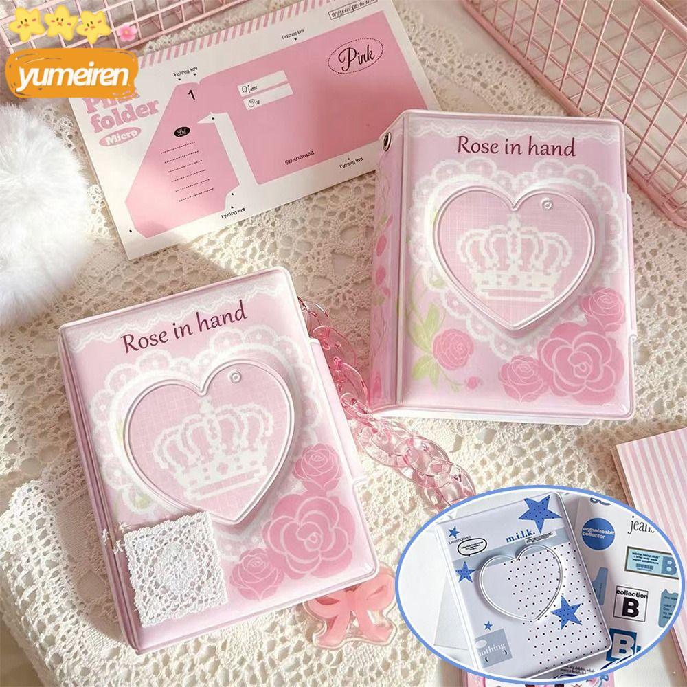 YUMEIREN Photocard Binder, Ring Binder PVC Card Holder Book, Pocket Pages Bộ sưu tập Photocard 3 inc