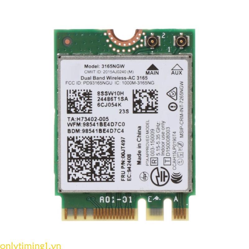 Onlytiming1 3165 3165NGW Thẻ WiFi băng tần kép 802 11ac Wireless-AC NGFF cho M 2 Adapt