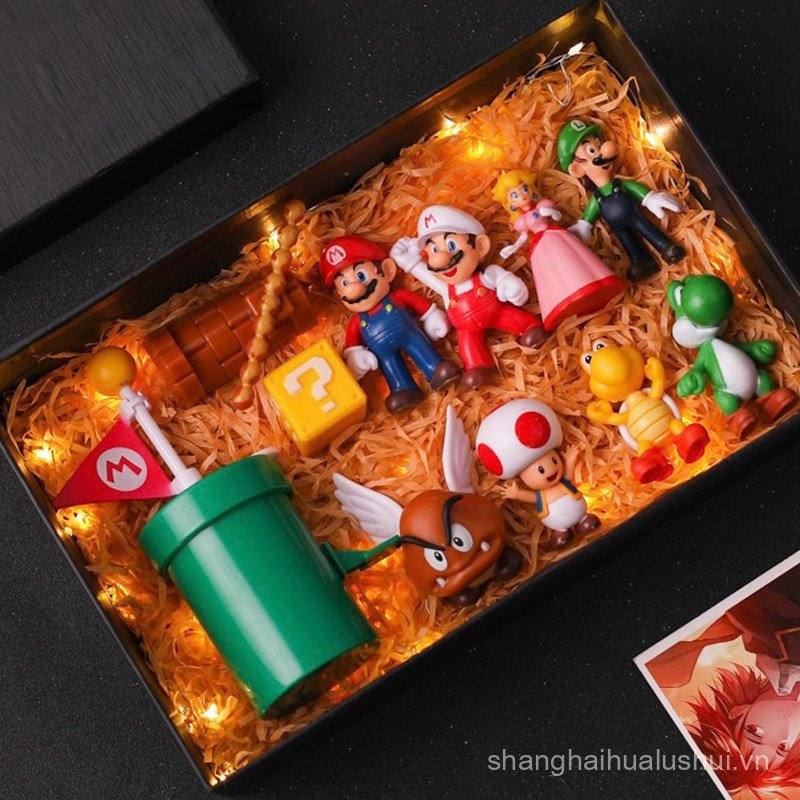Super Mario Yoshi Hình Mario Mô Hình Đồ Chơi Trẻ Em Bánh Nướng Trang Trí Quà Tặng