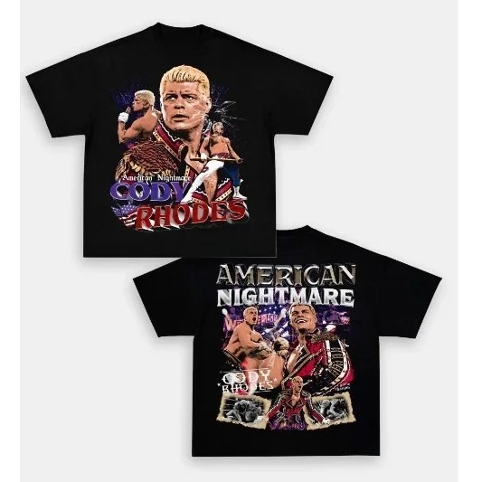 Cody Rhodes Áo Thun Merch Mùa Hè Unisex Tay Ngắn Tee Dạo Phố HipHop Áo Thun