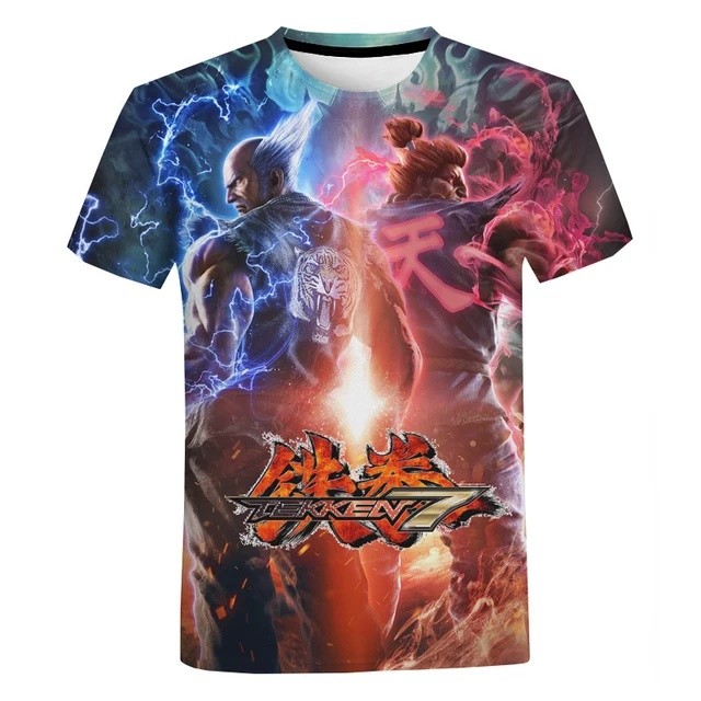 Áo thun nam in hình 3D của PS4 Games Tekken 7
