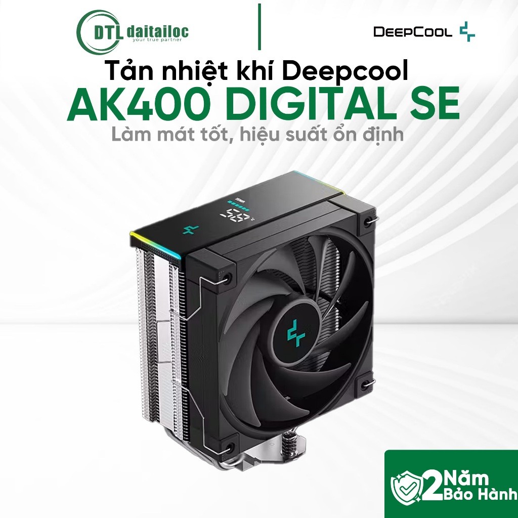 Tản nhiệt khí Deepcool AK400 DIGITAL SE Đen, Hiệu suất ấn tượng, Tương thích cao | Chính Hãng | Bảo 
