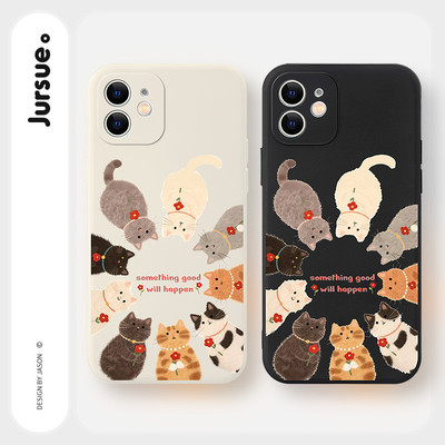 JURSUE Ốp lưng nam nữ cặp đôi dễ thương đẹp độc lạ ngầu ngộ nghĩnh chống sốc chống bẩn mềm cho iPhone 17 Air 16 15 14 13 12 11 PRO MAX SE 2020 X XR XS ip 8 7 Plus kute MZ507057