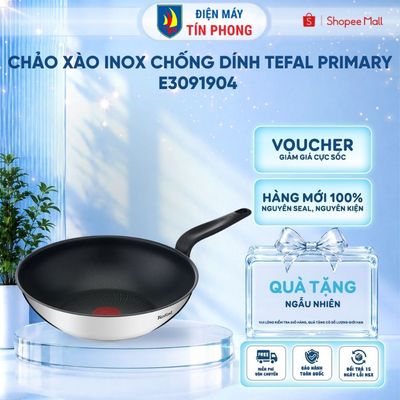 [KOL - KOC] [HOẢ TỐC] Chảo xào inox chống dính Tefal Primary 28cm (E3091904), dùng được mọi loại bếp
