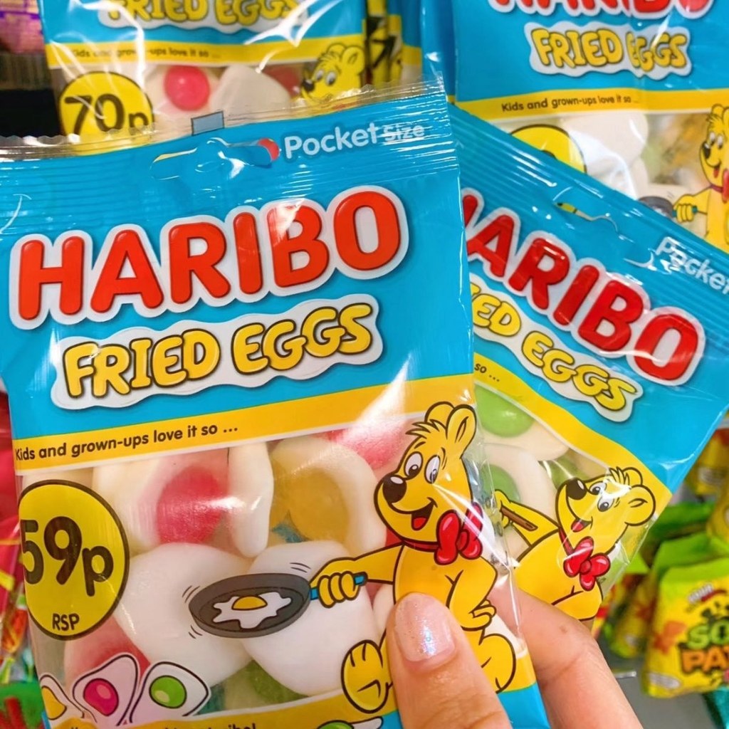 Haribo Haribo Haribo Kẹo dẻo trái cây hình quả trứng Đa hạt dẻ Hương vị hoàn chỉnh QQ Candy LSS8326 