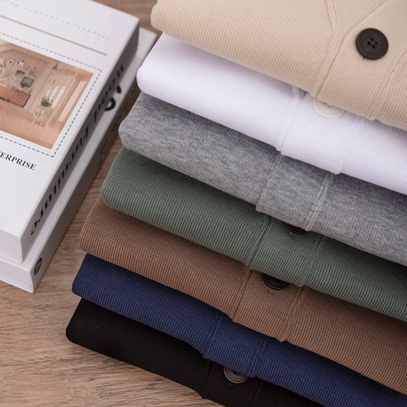 2026 Dệt Kim Cardigan Nam Nữ Máy Có Thể Giặt Tân Cương Cotton Cổ Chữ V Áo Nam Nữ Cardigan Áo Khoác N