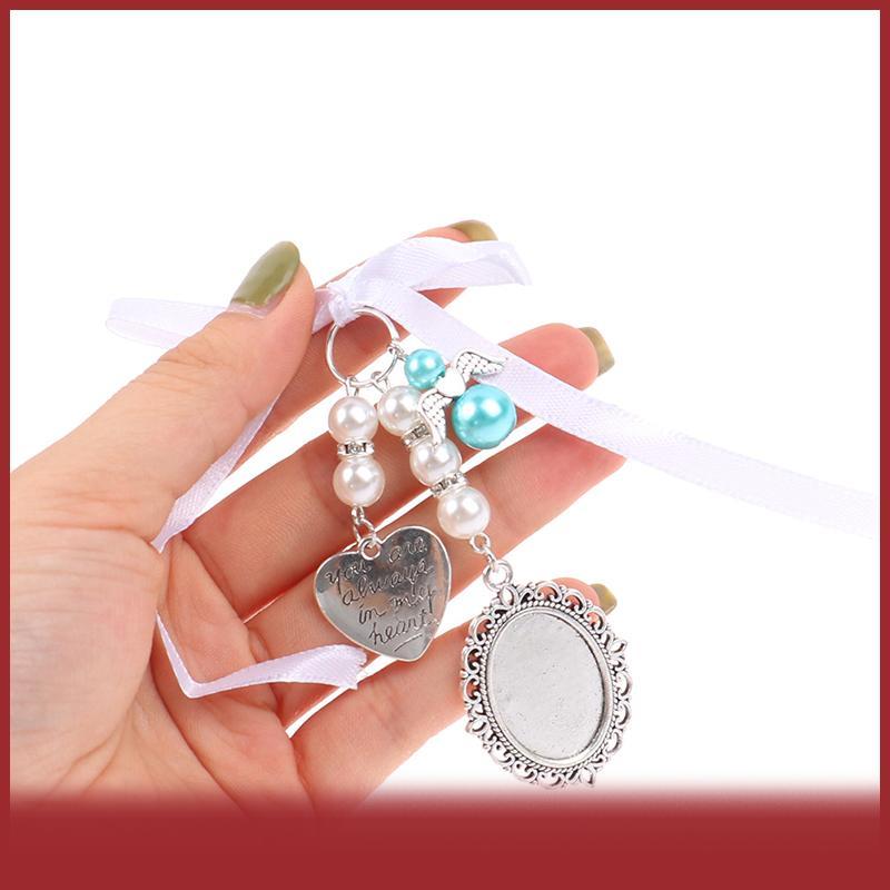 COD Wedding Bouquet Tim Khung Ảnh cho đám cưới Bộ nhớ Bridal ren oval Bridal Charm thiên thần Mặt dâ
