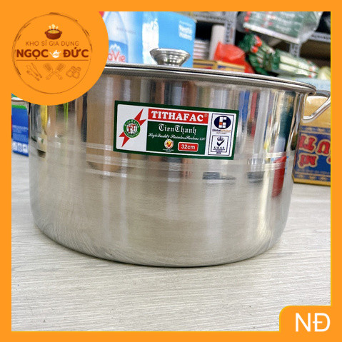 Nồi inox Tithafac SIZE LỚN (34CM - 40CM), nồi inox cao cấp - sử dụng được mọi loại bếp