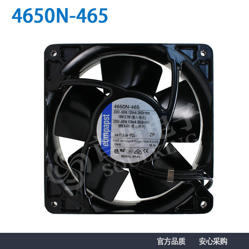 Ebmpapst 4650N 4650N-465 12038 230V 19W Trục tản nhiệt chịu nhiệt độ cao bằng kim loại
