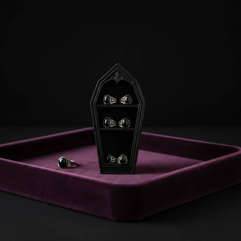 Piqging Gothic Coffin Trang Sức Tổ Chức, Nhẫn & Pha Lê Trưng Bày VN