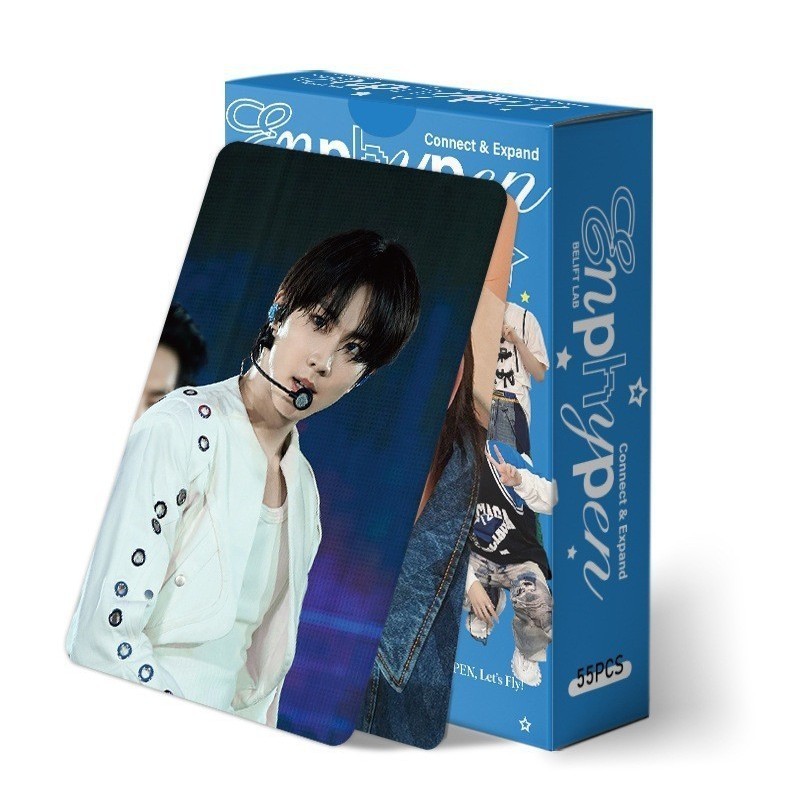 Hàng sẵn có 55 tờ ENHYPEN ENHYPEN Người nổi tiếng KPOP Hàng hóa LOMO Bộ sưu tập tự in Thẻ Laser