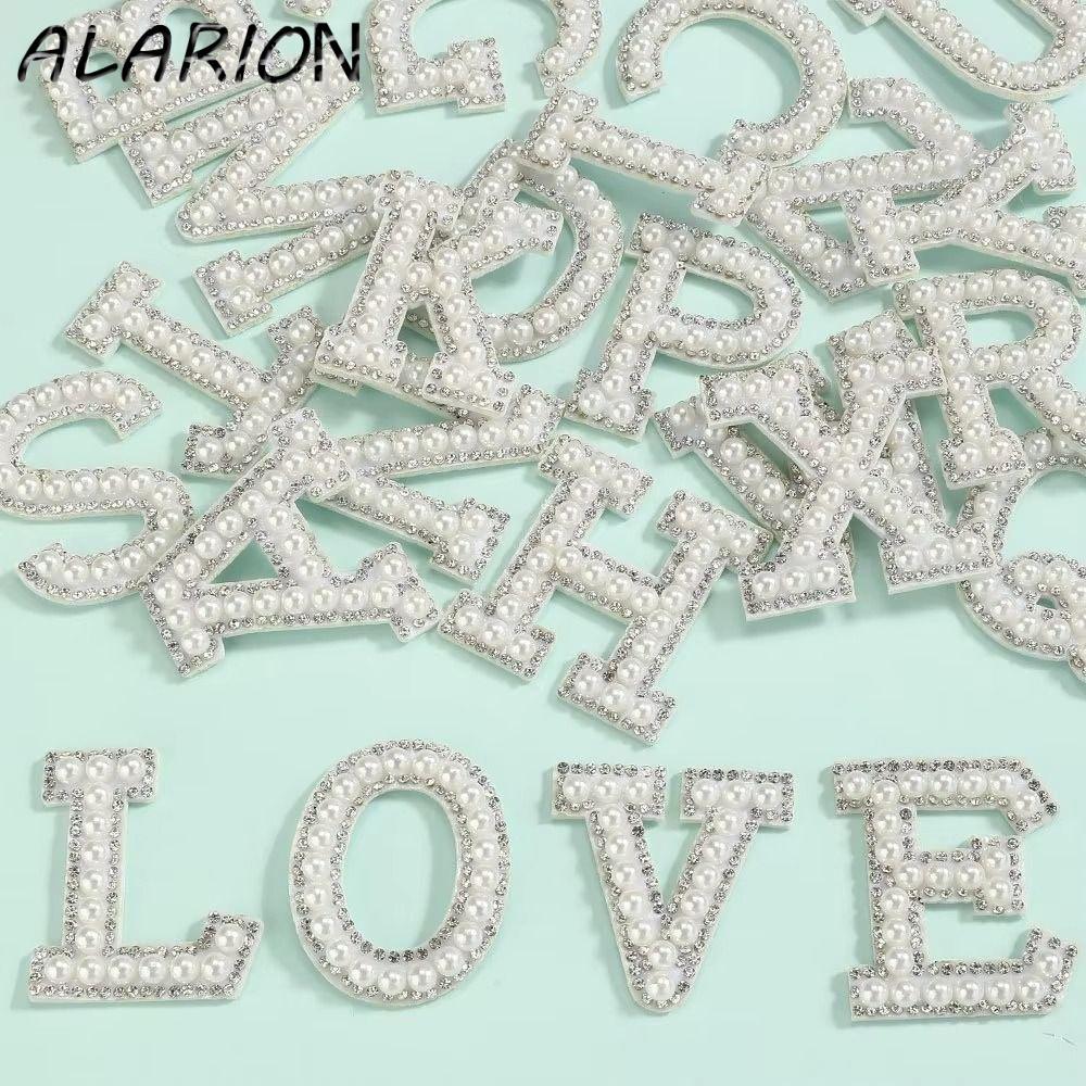 ALARION 26 Cái 26 Chữ Táo, Bảng chữ cái tiếng Anh A-Z Alphabe Bản vá đính cườm, Túi vá bảng chữ cái 