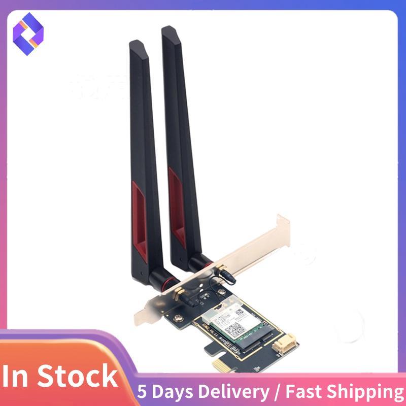 RTL8852BE Card WIFI6 không dây có Ăng-ten 10DB AX1800 802.11ax BT5.2 PCI-E Wireless Wlan Dual Band 2