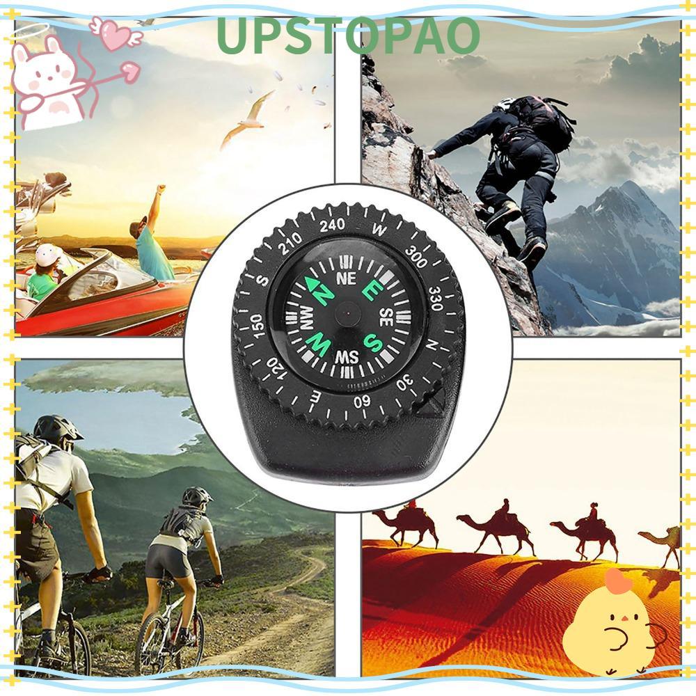 UPSTOPAO 6 La bàn điều hướng cổ tay, La bàn dây đeo đồng hồ di động màu đen, Dây đeo cổ tay có thể t