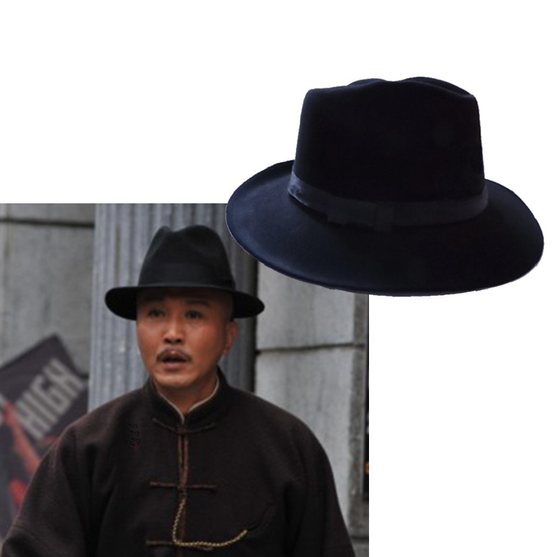 Nam Top Hat Thượng Hải Xu Wenqiang Nón Magic Đạo Cụ Tiệc Quý Ông Nỉ Nón Mr. Mũ Master Cộng Hòa Trung
