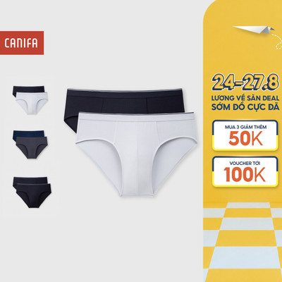 Combo 2 quần lót tam giác nam CANIFA chất liệu modal mát lạnh và thoáng khí 8US26A007