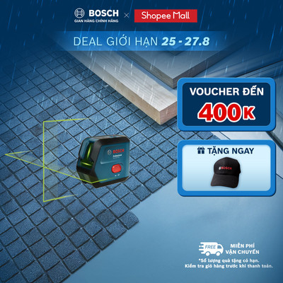 Máy cân mực laser Bosch GCL 15-12 XG – Tia xanh, chấm & vạch, NEW