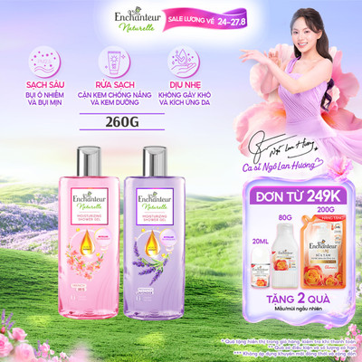 Sữa tắm dưỡng da thiên nhiên Enchanteur Naturelle hương hoa Lavender/ Iris 260g