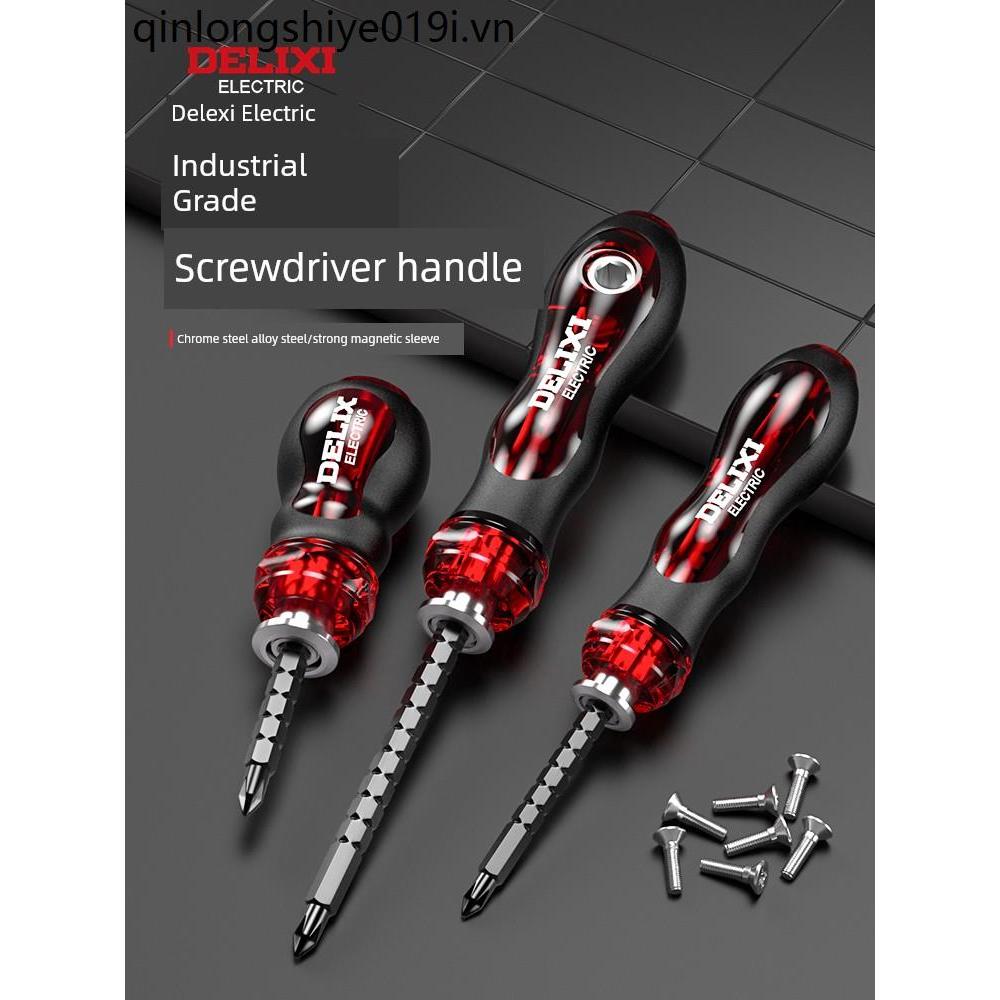 Bộ tuốc nơ vít điện Delixi Flat Phillips Đa chức năng Ratchet Tua vít nhỏ Tua vít có độ cứng cao Tua