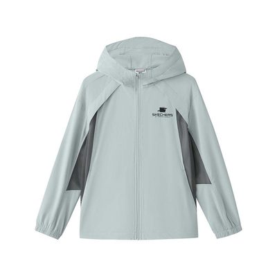 Áo Khoác Có Nón Bé Trai Skechers Runners Club Performance Hooded Jacket - P226B050-01MZ