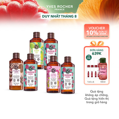 Combo 2 sữa tắm hương mâm xôi đỏ và sữa tắm nhiều mùi hương Yves Rocher 400mlx2
