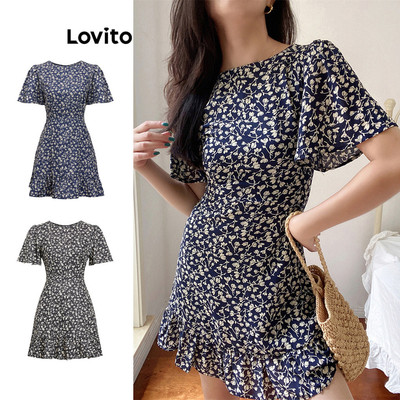 Lovito Kỳ nghỉ Đầm Đầm Họa Tiết Hoa Ditsy Cho Nữ L87ED381 (Nhiều màu)