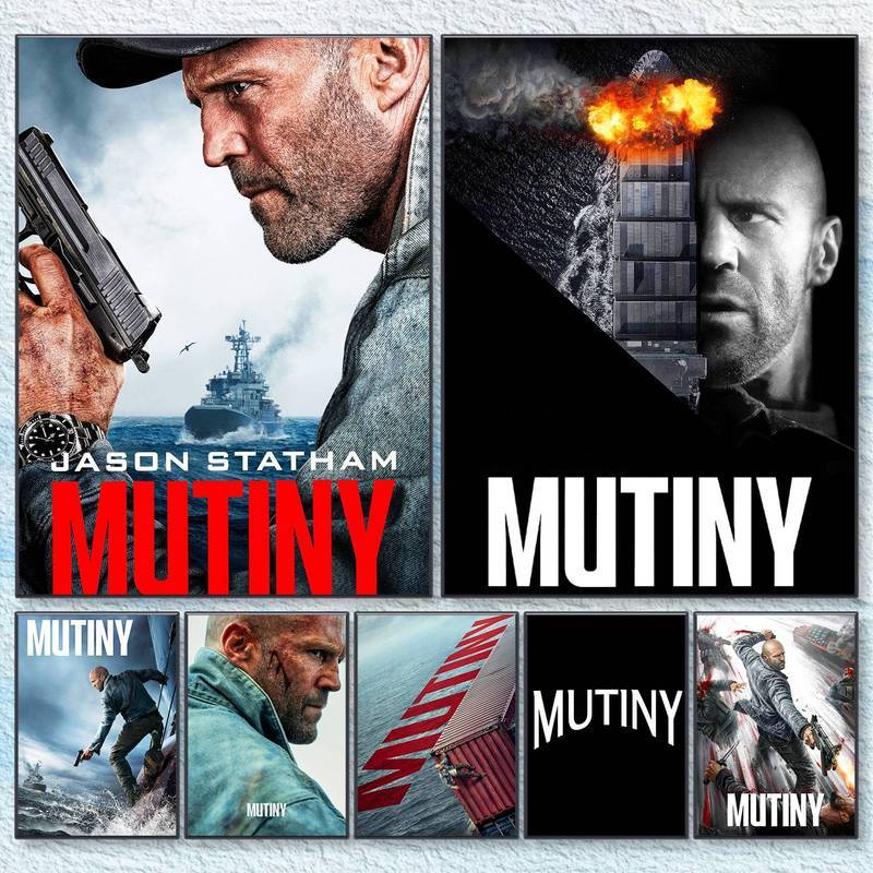 Mutiny 2026 Jason Statham Movie Poster HD Waterproof Canvas Wall Art Prints Wall Painting for Home L