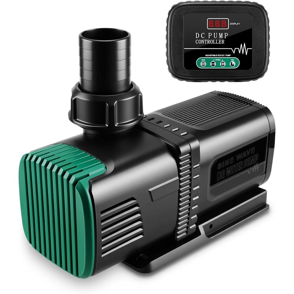 4800GPH Aquarium 36V DC Water Pump with Controller, 105W Submersible and Inline Return Pump for Fish