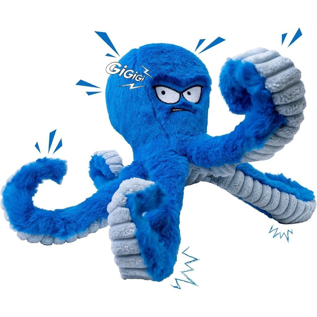 LEGEND SANDY Tough Dog Toys, Stuffed Chew Large Dog Toys to Keep Them Busy, Interactive Squeaky Tug 