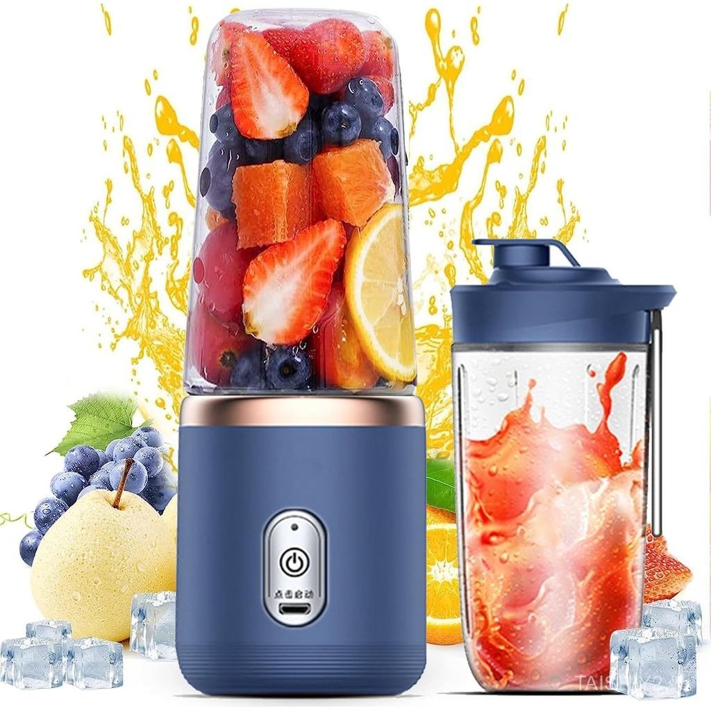 Portable Blender, Personal Blender USB Rchargeable, Mini Blender for Shakes and Smoothies, 400ML Por