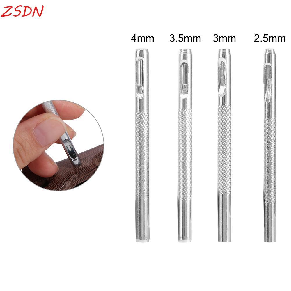 ZSDN Bộ đục lỗ bằng da ZSDN, Máy đục lỗ đai 2,5 / 3 / 3,5 / 4mm rỗng, Bộ dụng cụ thủ công bằng da Lỗ