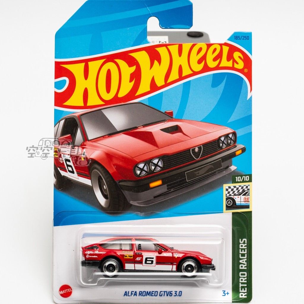 Hot Wheels 185 # ALFA ROMEO GTV6 3.0 Alfa Romeo đỏ Hot Wheels Xe mô hình kim loại