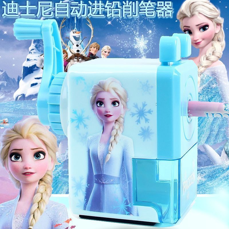 2026 Phong Cách Mới [Disney Pencil Sharpener Frozen Pencil Sharpener Sinh Viên Bút Chì Quay Tay Bé T