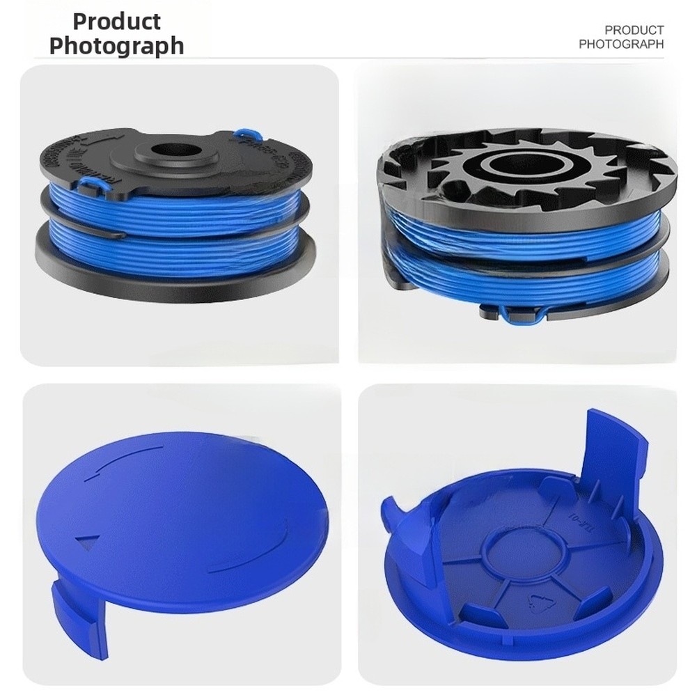 【CHAMER】6PCS 1.65mm Nylon Line Spools 20FT Each Compatible with For 40V Cordless Trimmer【HomeLiving】