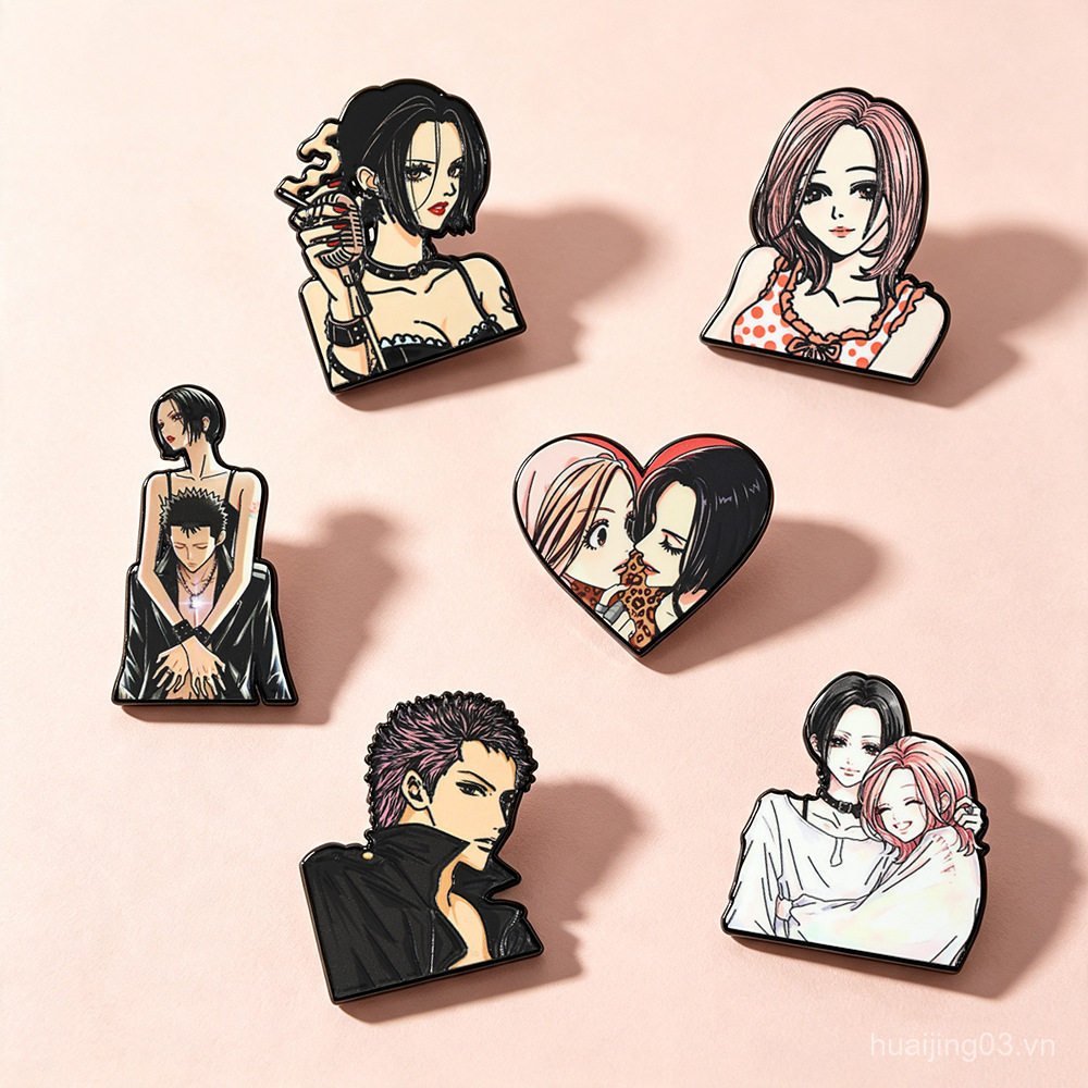 NANA Anime Thổ Cẩm NANA Osaki NANA Komatsu NANA Honjo Sen Hợp Kim Men Hai Chiều Hàng Hóa Trang Trí Z