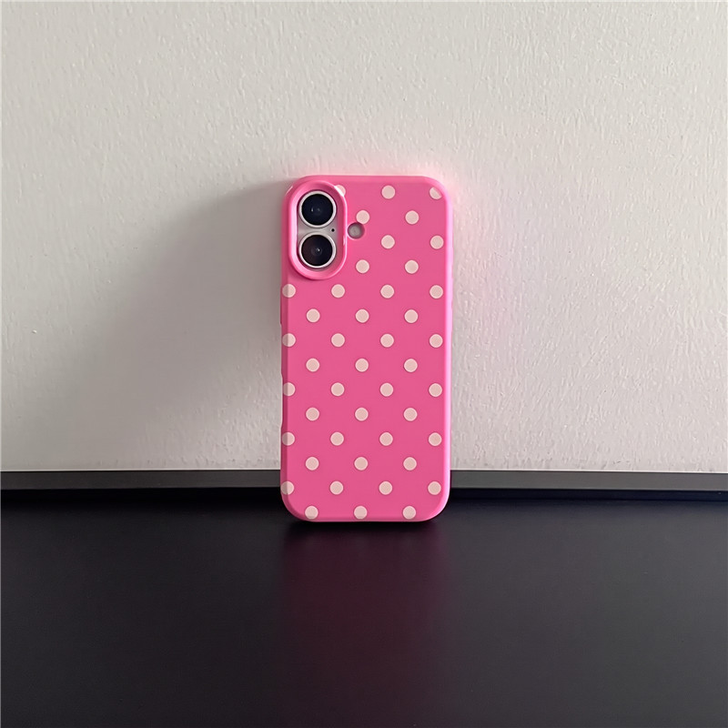[Nổi bật] Ốp điện thoại này là gì?Girl Heart Simple Foundation Polka Dot iPhone17 Túi đựng điện thoạ