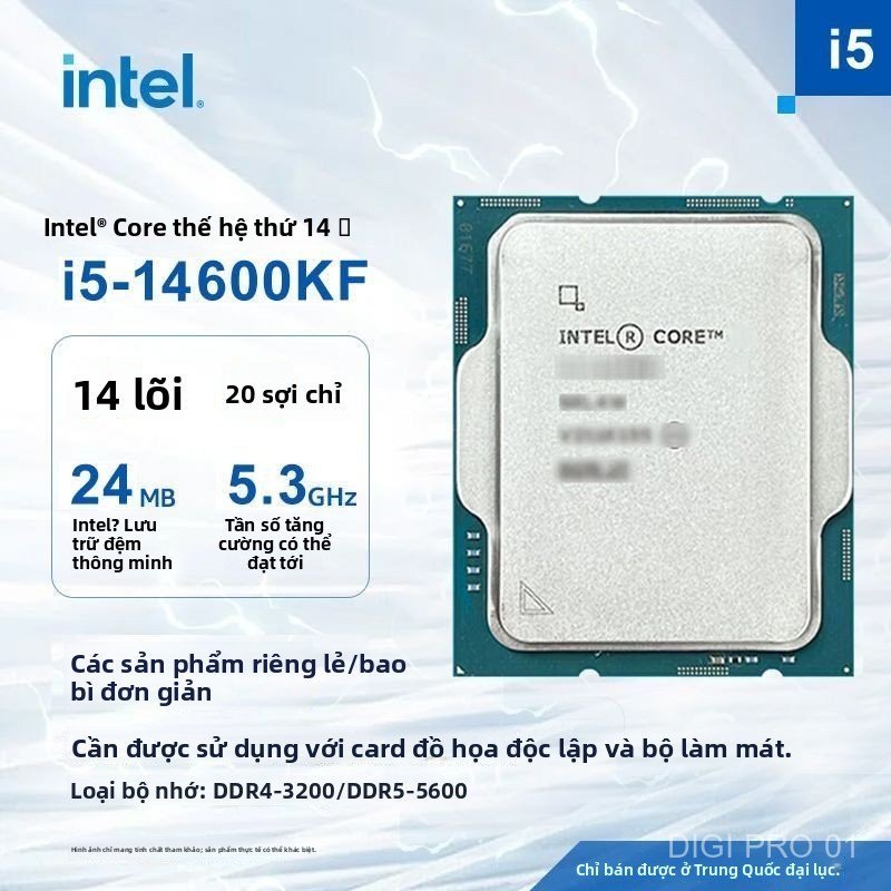 CPU Intel Core i5 13400 13600KF 14600KF chính hãng hiệu năng mạnh mẽ cho máy tính chơi game