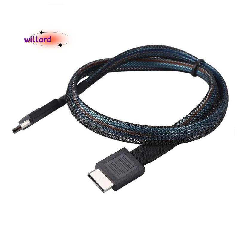 Cáp PCIE4.0 SAS 24Gbps Cáp nối dài dữ liệu Oculink SFF-8611 sang SFF-8611 Đường truyền dữ liệu máy c