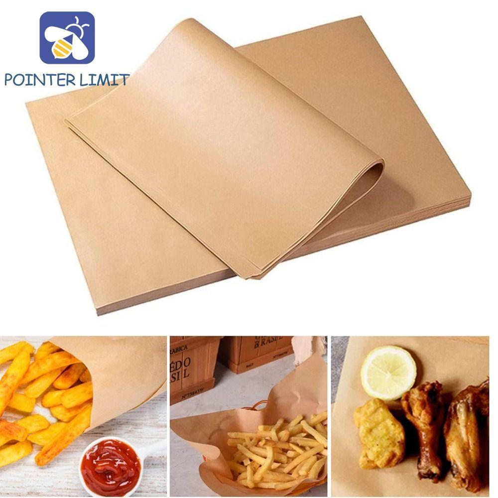 POINTER LIMIT 100 Cái Giấy Bọc Sanwich, Tờ Giấy Sáp Deli Chống Mỡ Màu Nâu, Thảm Bánh Quy Giỏ Đựng Th